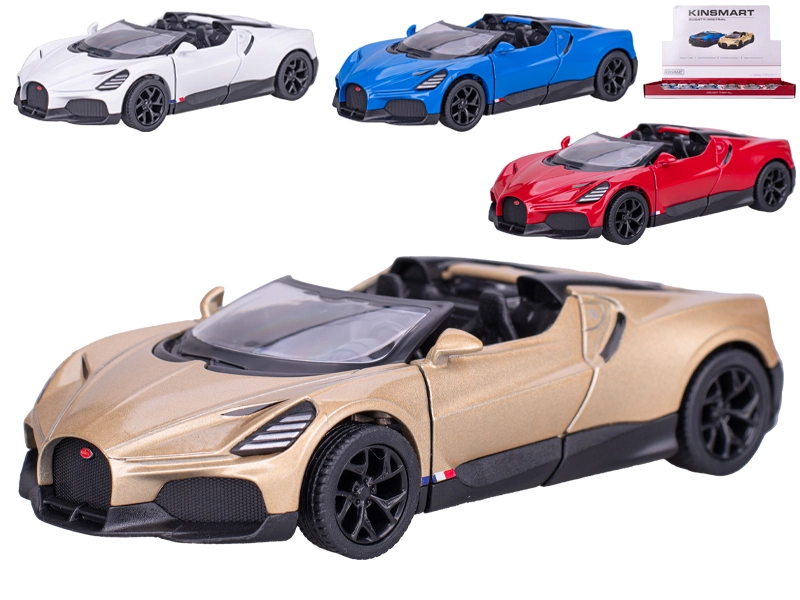 Kinsmart Bugatti Mistral kovový model 1:36 s otevíracími dveřmi