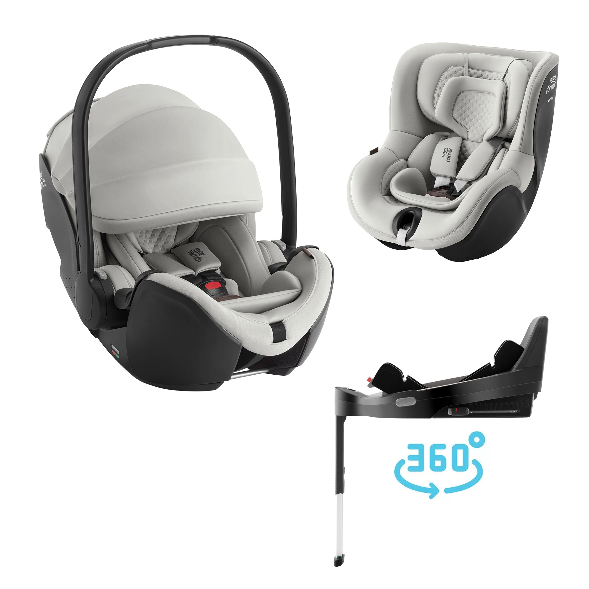 Autosedačkový set BRITAX RÖMER Baby-Safe Pro Lux + Vario Base 5Z + Dualfix 5Z Lux, Linen Grey