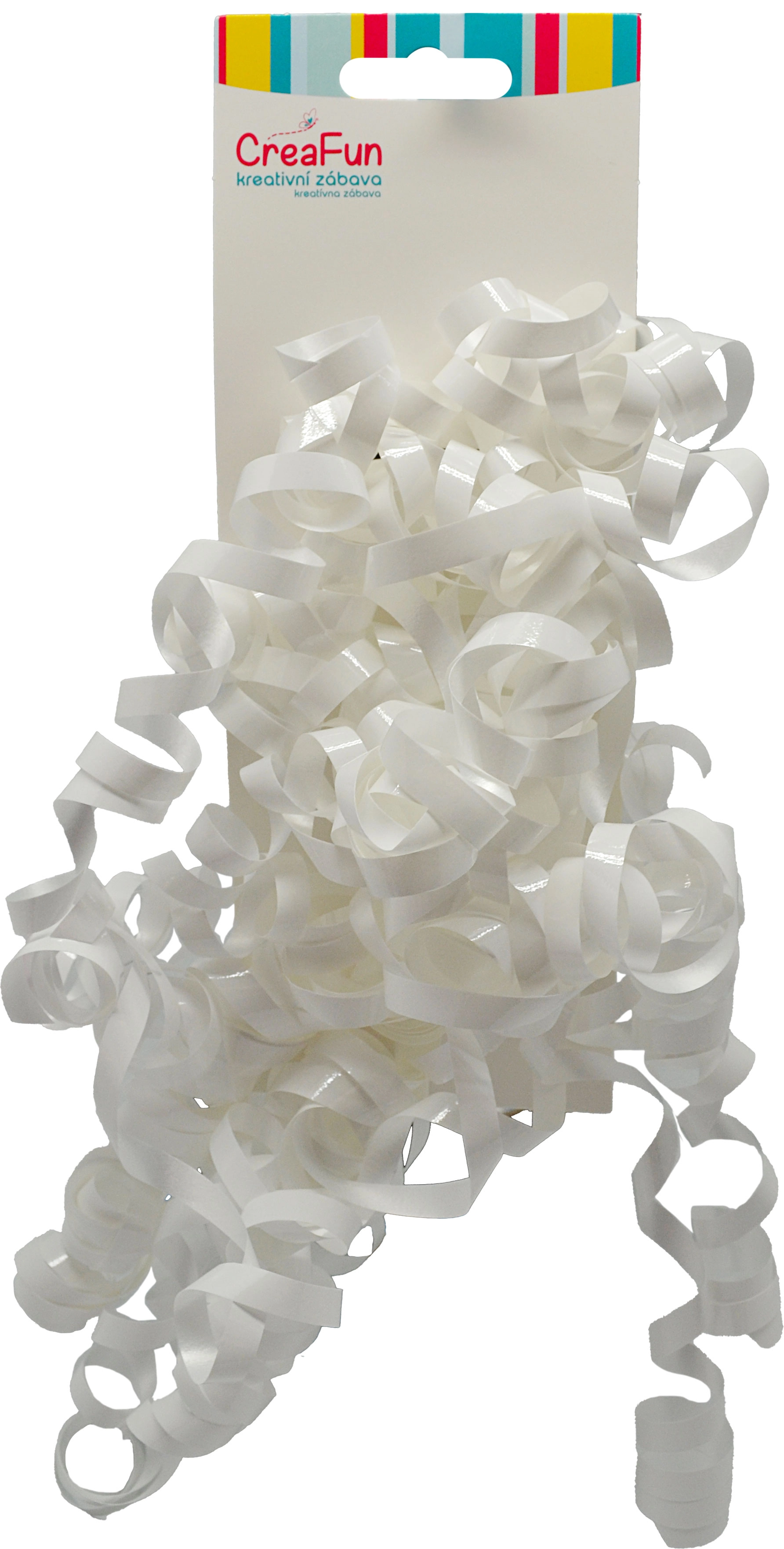 Dárková metalická mašle bílá, 2 ks (6 mm)