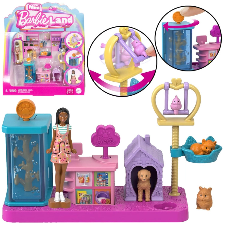 Mattel Barbie MINI BARBIELAND HERNÍ SET ZVERIMEX