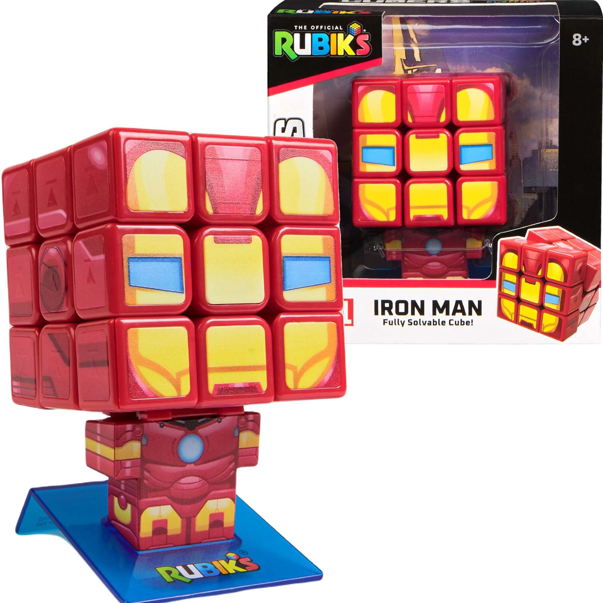 Kostka Rubik 3x3 CUBERS MARVEL Iron Man se stojánkem