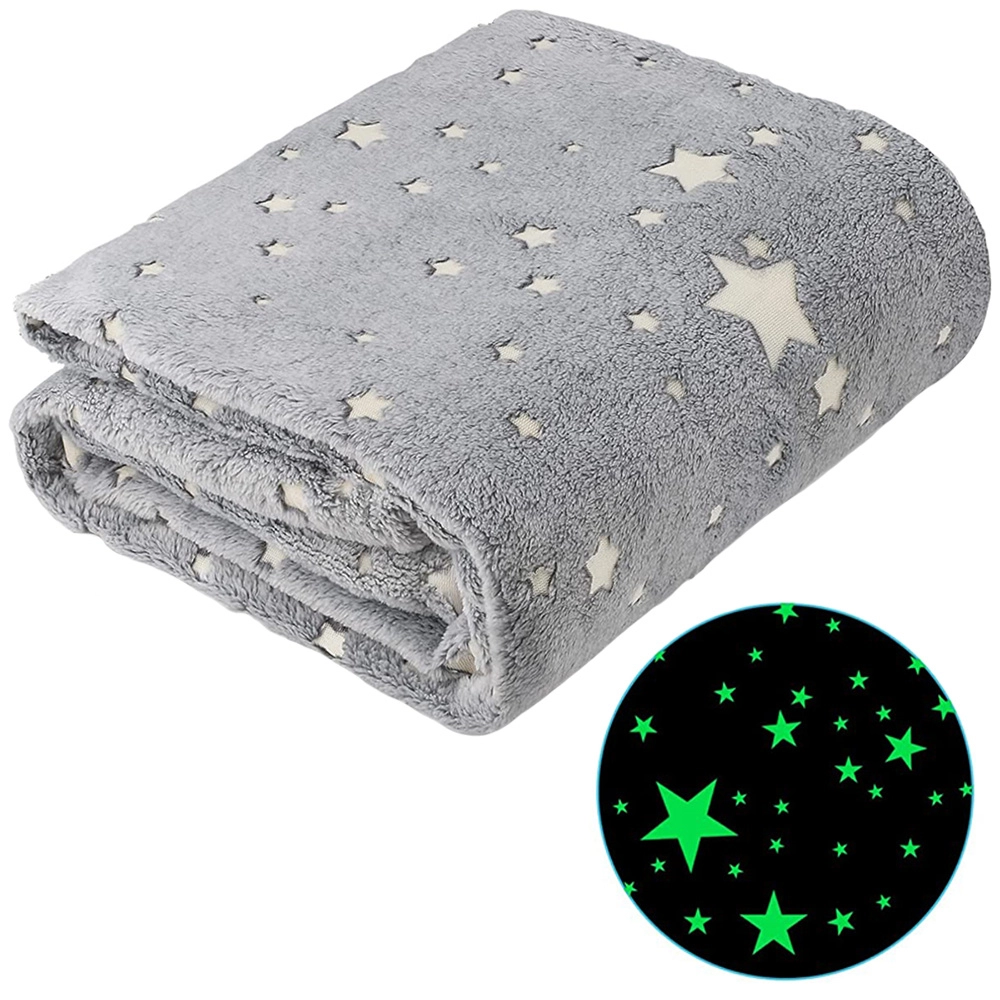 Verk Svíticí deka Soft Dreams Stars šedá 150x180