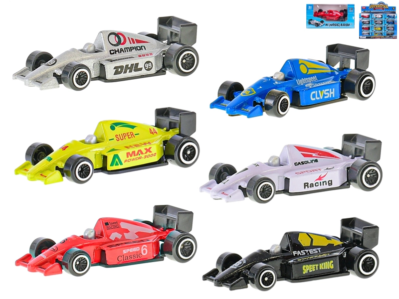 Kovová formule 1:64 s volnoběžným chodem 7,5 cm