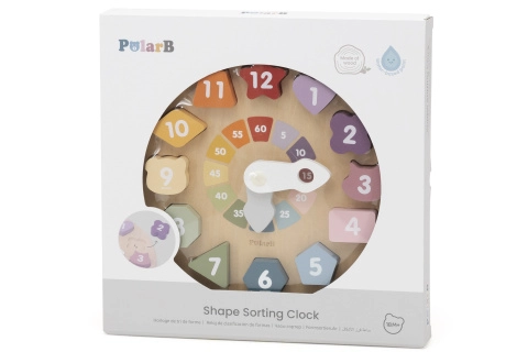 Dřevěná vkládačka hodiny pro učení času