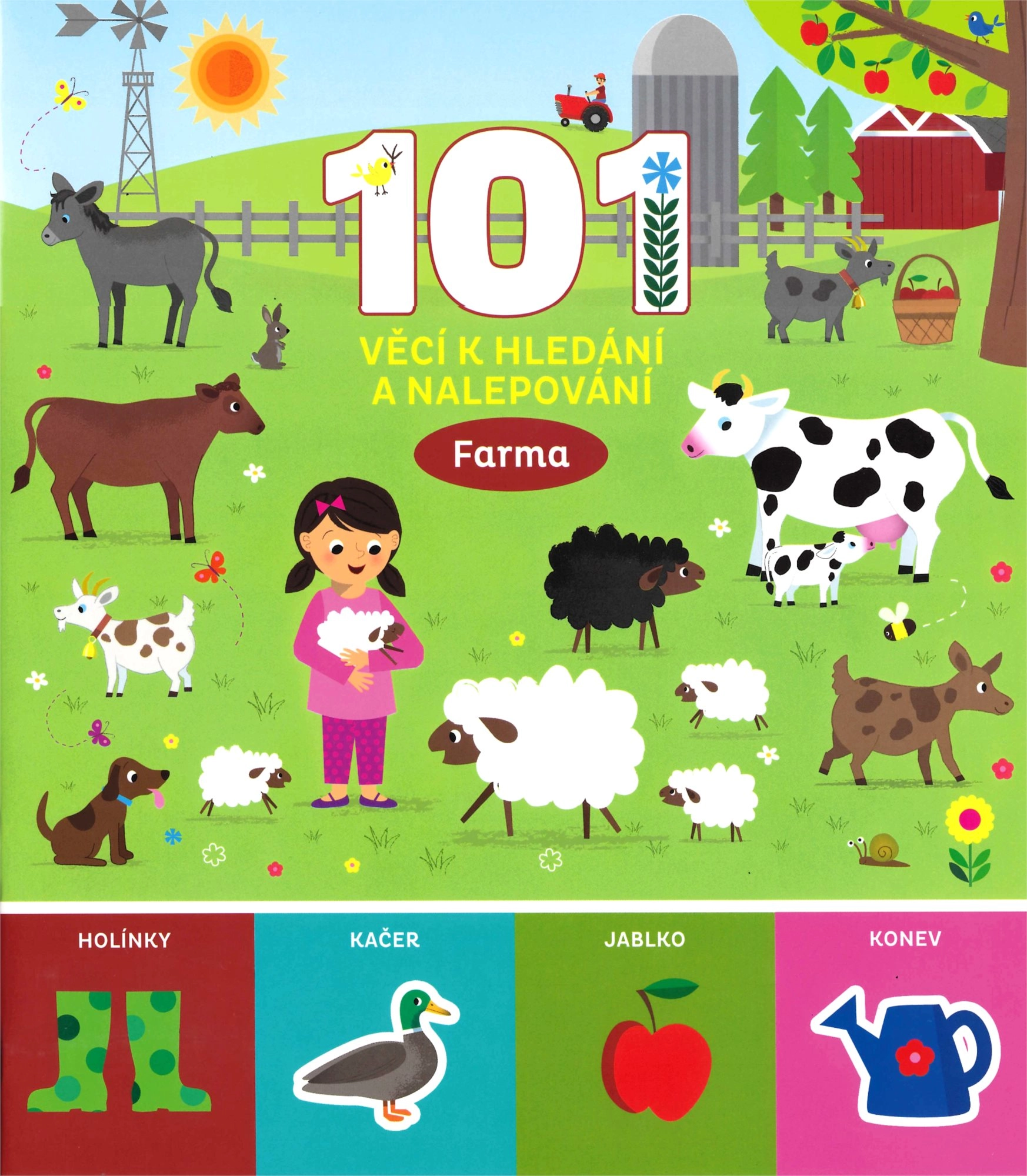 Levně 101 věcí k hledání a nalepování: farma