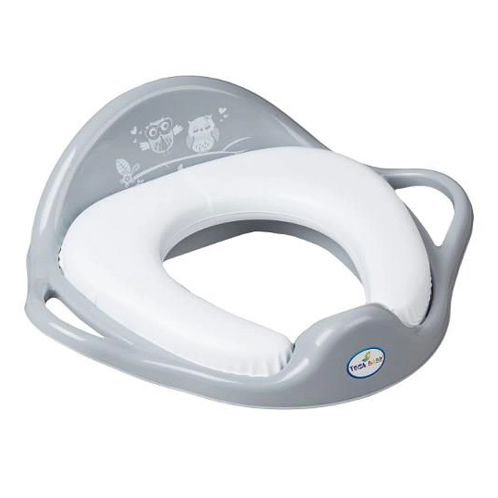 Dětské měkké WC sedátko Sovy, šedé