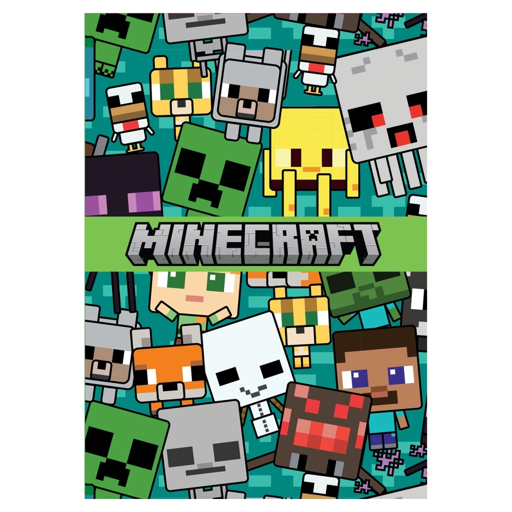 Minecraft blok A6 – licencovaný zápisník pro fanoušky
