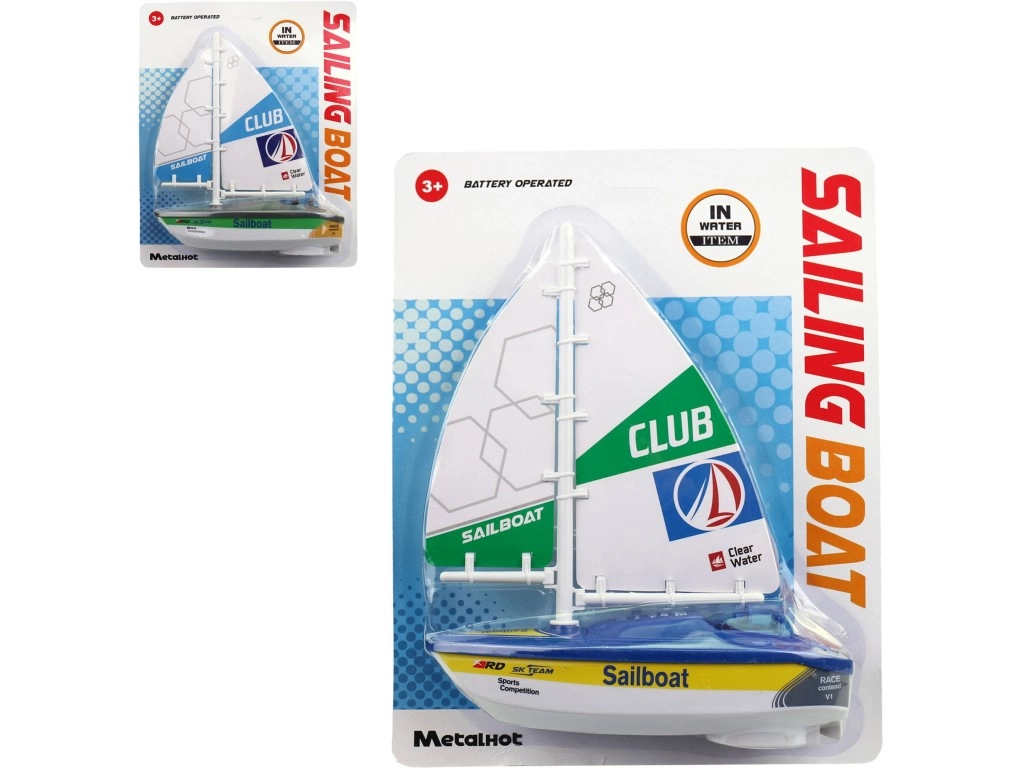 Plastová plachetnice na baterie