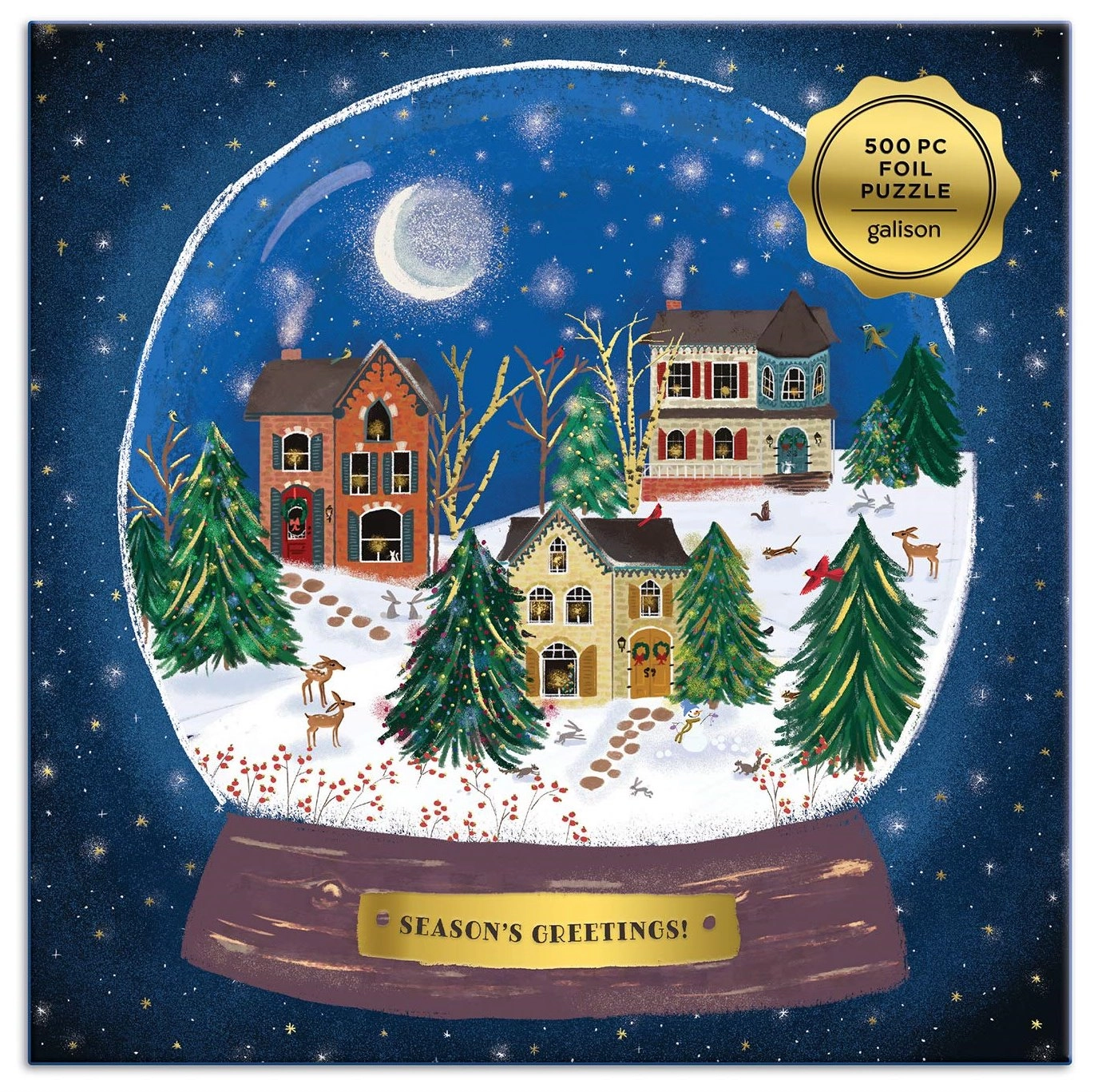 Puzzle zimní sněhová koule 500 dílků