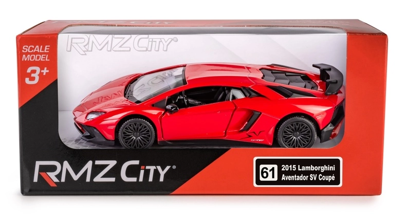 Kovový model auta Lamborghini Aventador Superveloce 1:36 červený – RMZ City