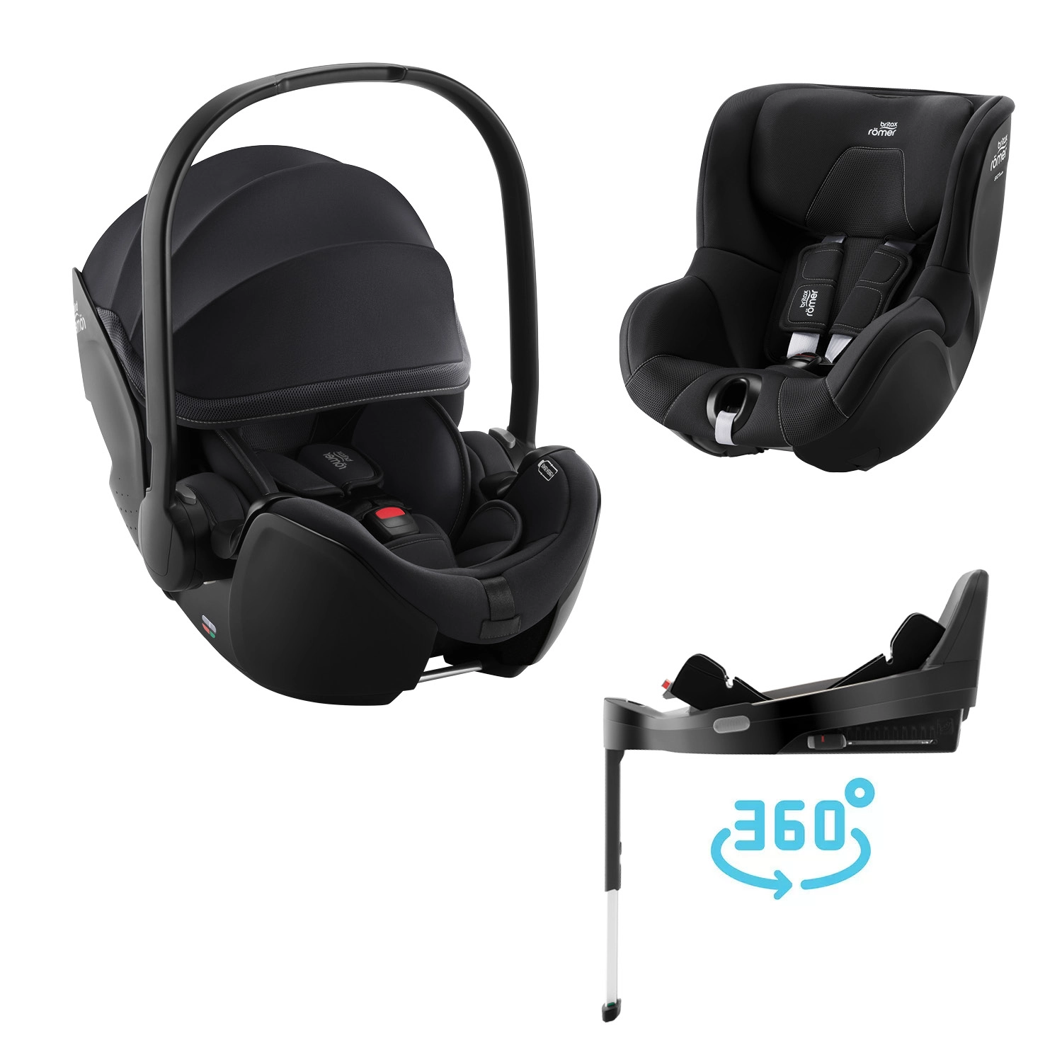 Autosedačkový set BRITAX RÖMER Baby-Safe Pro + Vario Base 5Z + Dualfix 5Z, Galaxy Black