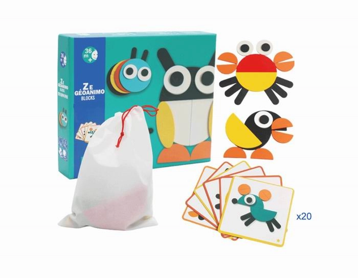 Dřevěná skládačka zvířátka