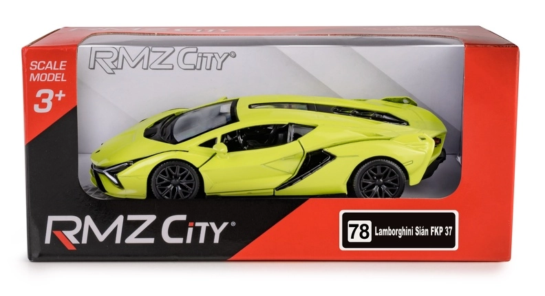 Kovový model RMZ City Lamborghini Sian Hologram 1:39 zelený s otevíracími dveřmi