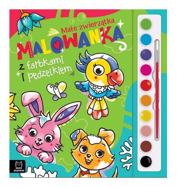 Malovánka s barvičkami a štětcem – malá zvířátka