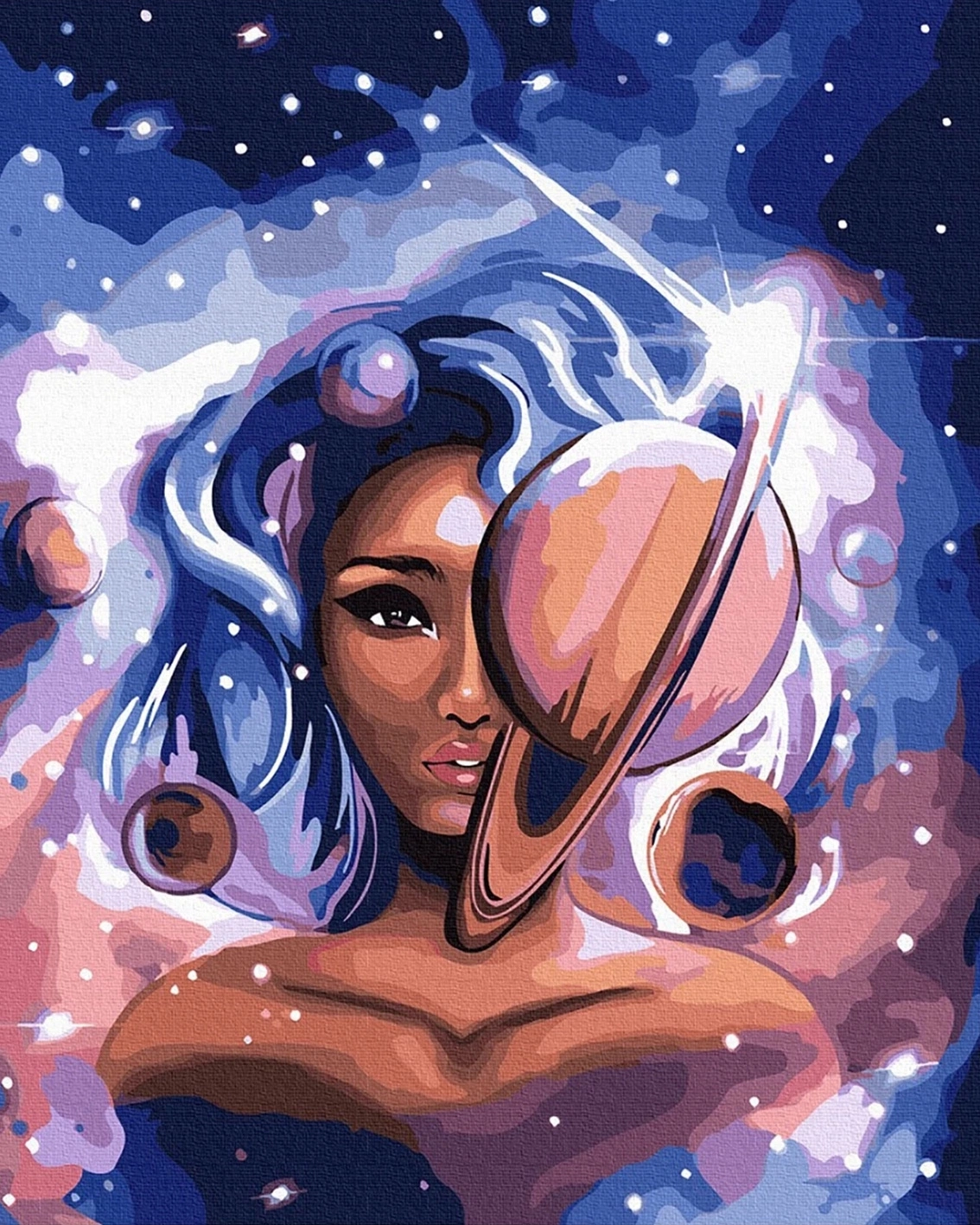 Norimpex malování podle čísel Žena ve vesmíru 40 × 50 cm
