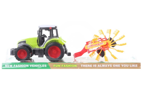 Plastový traktor s obracečem sena pro děti