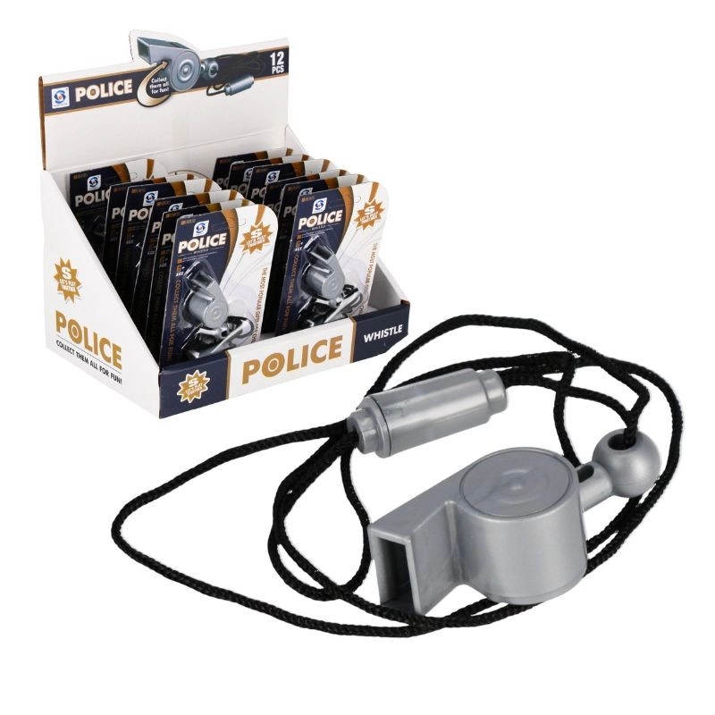 policejní píšťalka se šňůrkou pro děti