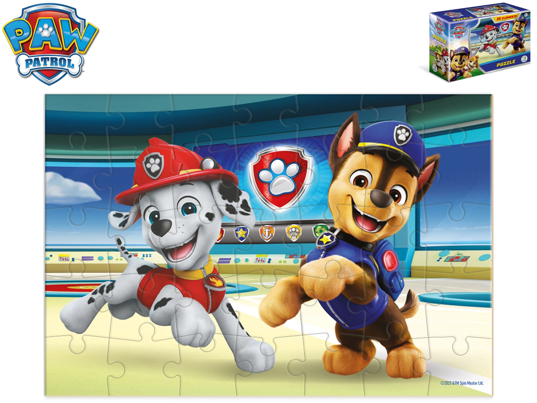 Puzzle Paw Patrol v krabičce 35 dílků