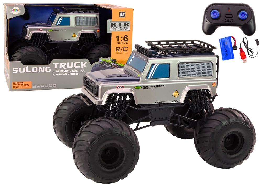 Velké terénní auto Dálkově ovládané SUV 2.4G RC 1:6 Grey