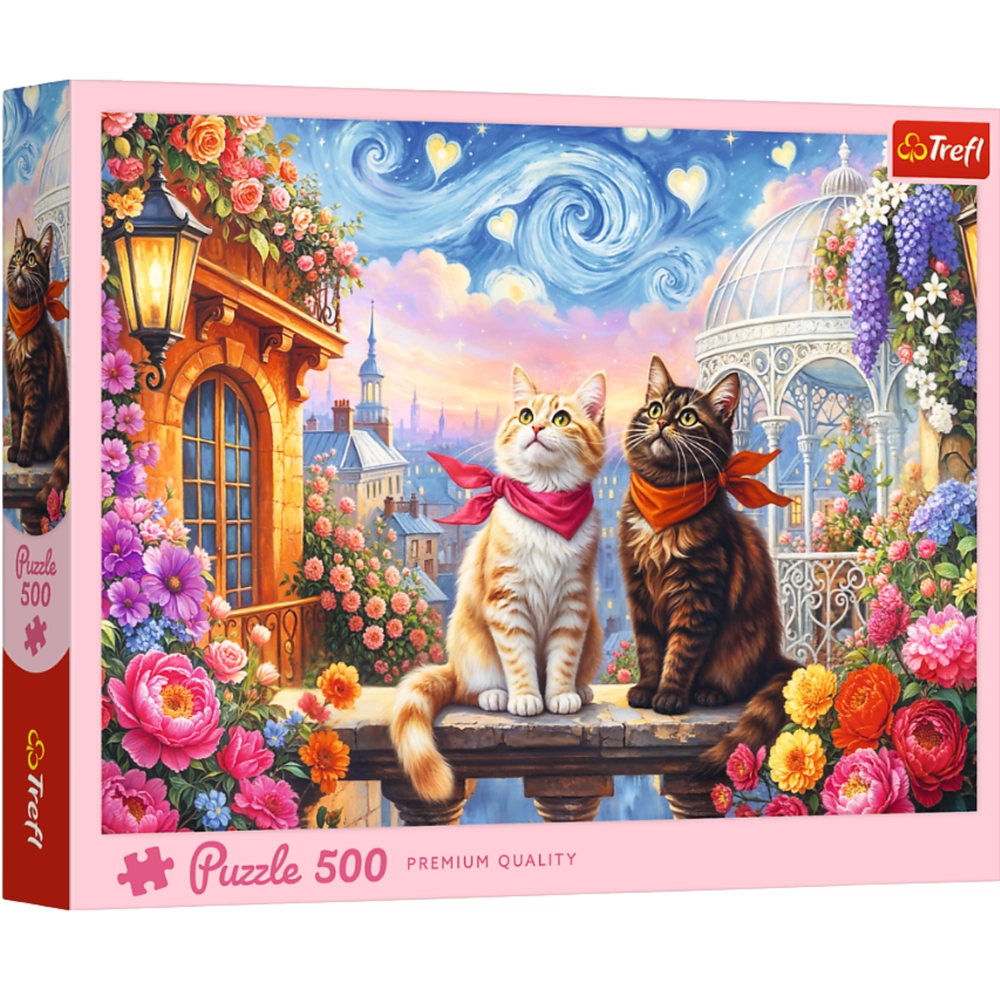 Puzzle 500 dílků – Zamilované kočičky TREFL