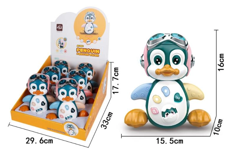 Hrající tučňák se světlem a zvukem