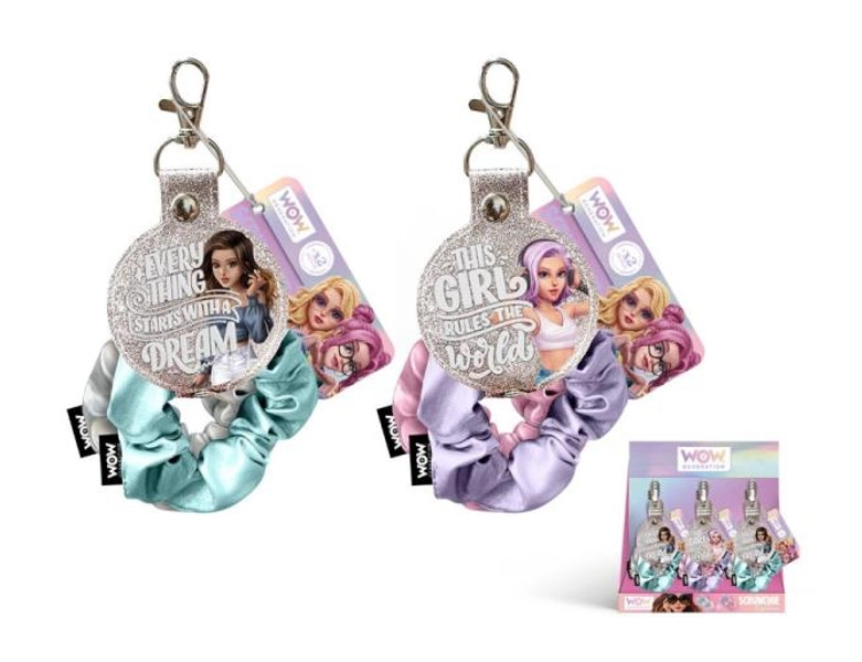 Gumičky do vlasů se scrunchie a přívěskem WOW Generation