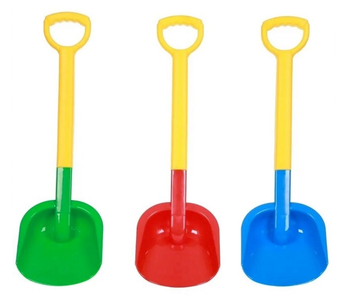 Dvoubarevná plastová lopatka na písek