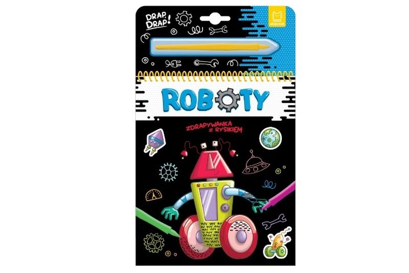 Zdrapávací knížka s rydlem Roboty