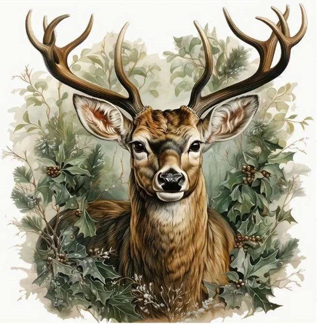 diamantové malování jelen 30 × 40 cm