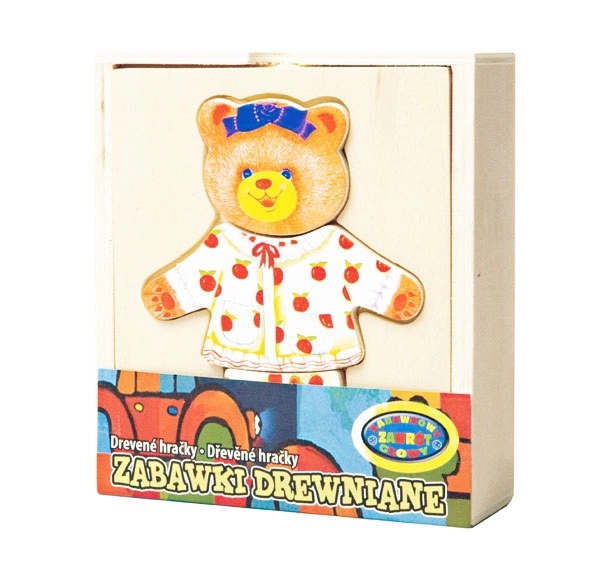 dřevěné puzzle oblékej medvídky – vzdělávací sada pro děti