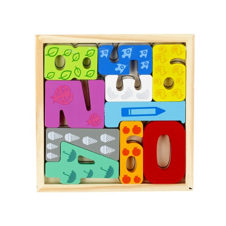 Dřevěné puzzle s čísly