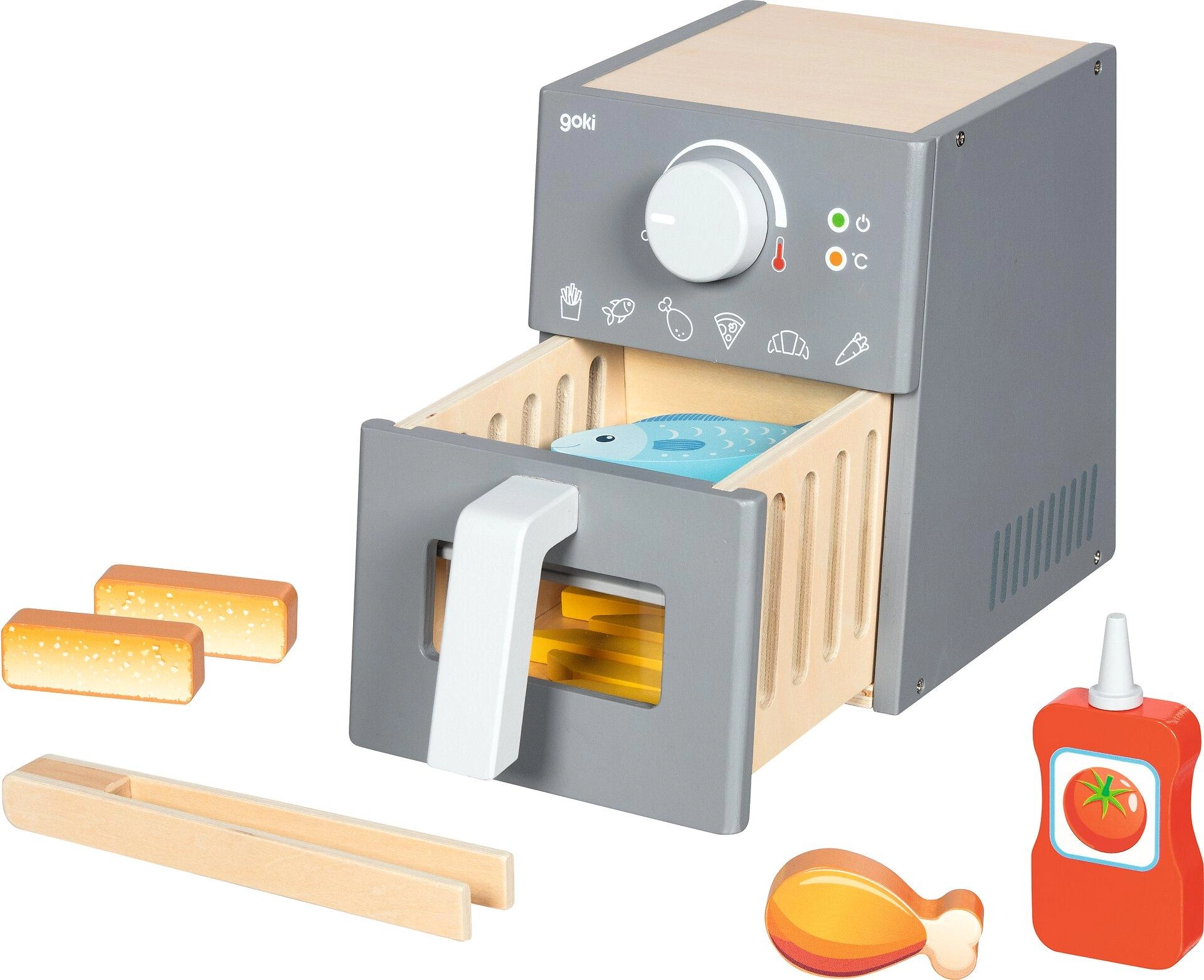 Kuchyň - Horkovzdušná fritéza dřevěná s doplňky (Goki)