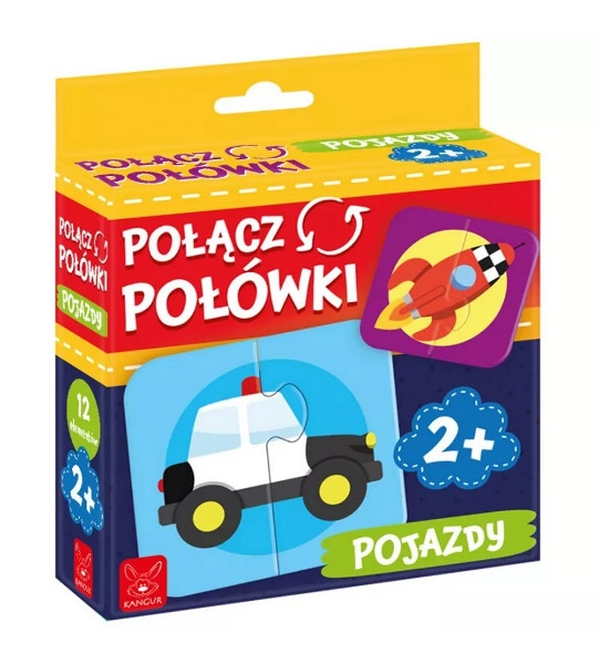 Spoj půlky – vozidla (dětské puzzle)