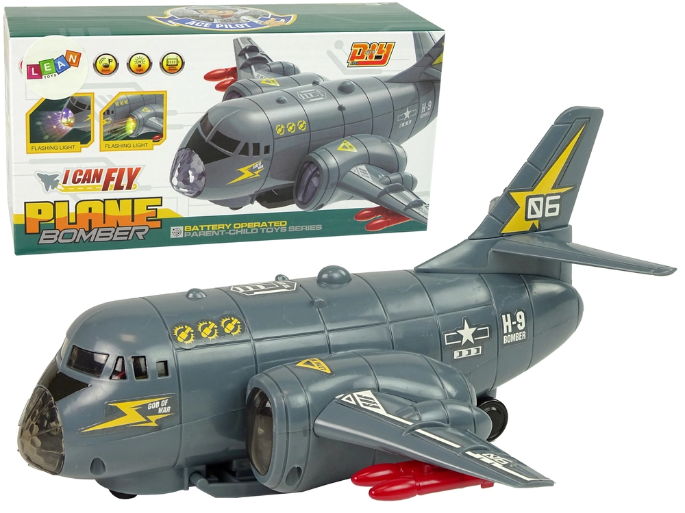 LEANToys Import Zvuku lehkého bombardéru dopravního letadla