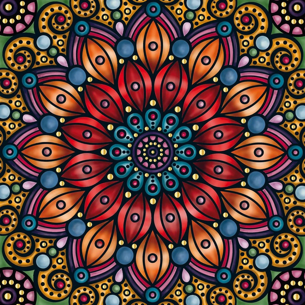 Čtvercové puzzle Q Gold – vzor IV, 72 dílků