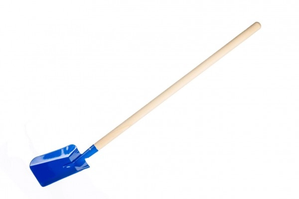 Levně Teddies lopata modrá s násadou kov dřevo 80 cm nářadí