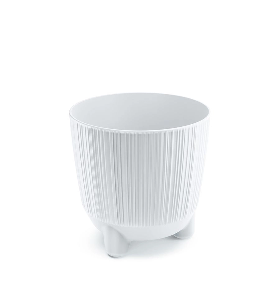 Prosperplast Květináč RYFO N s nožičkami bílý 14,5cm