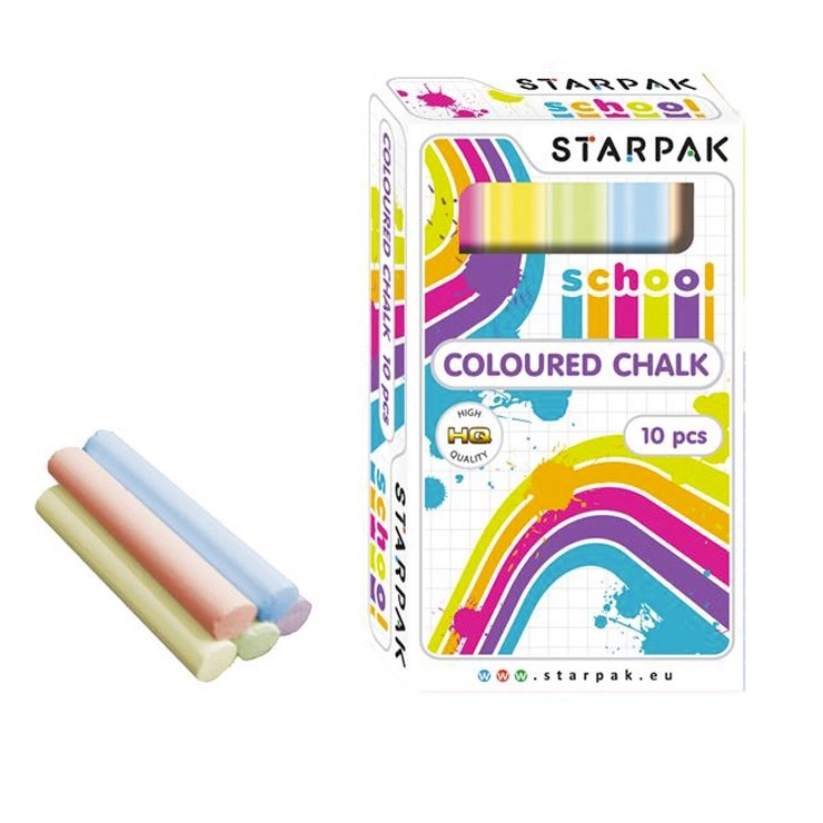 Školní barevná křída STARPAK – tenká sada