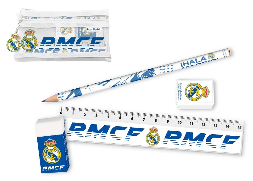 Písařská sada v pouzdře Real Madrid (5 dílů)