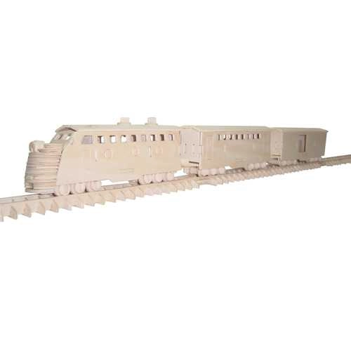 Levně Woodcraft dřevěné 3D puzzle – vlak