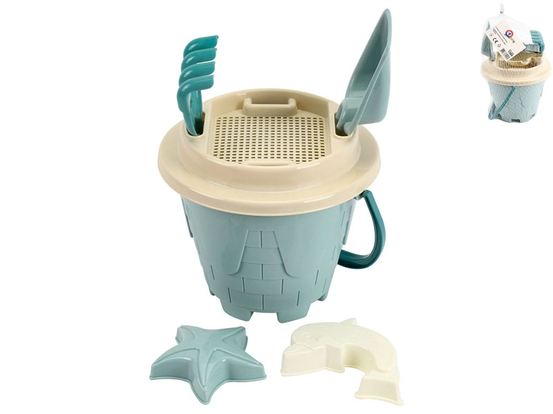 Sada na písek s kyblíkem modrá 18 × 26 cm