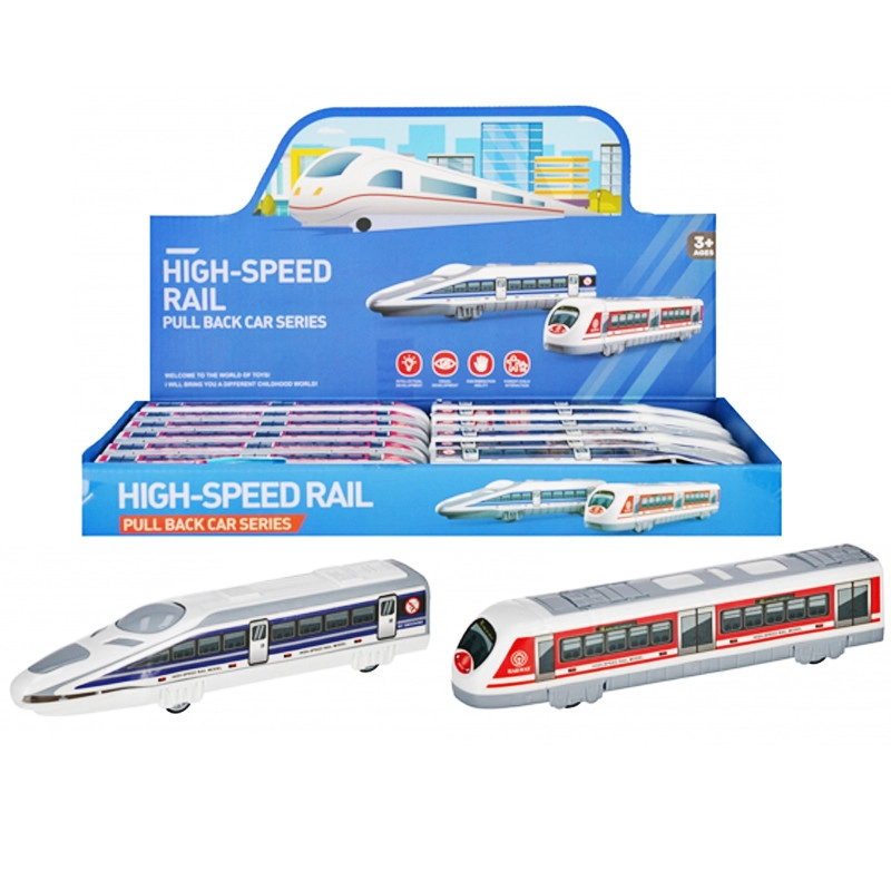 Tahací vláček pull-back 18 cm pro děti od 3 let