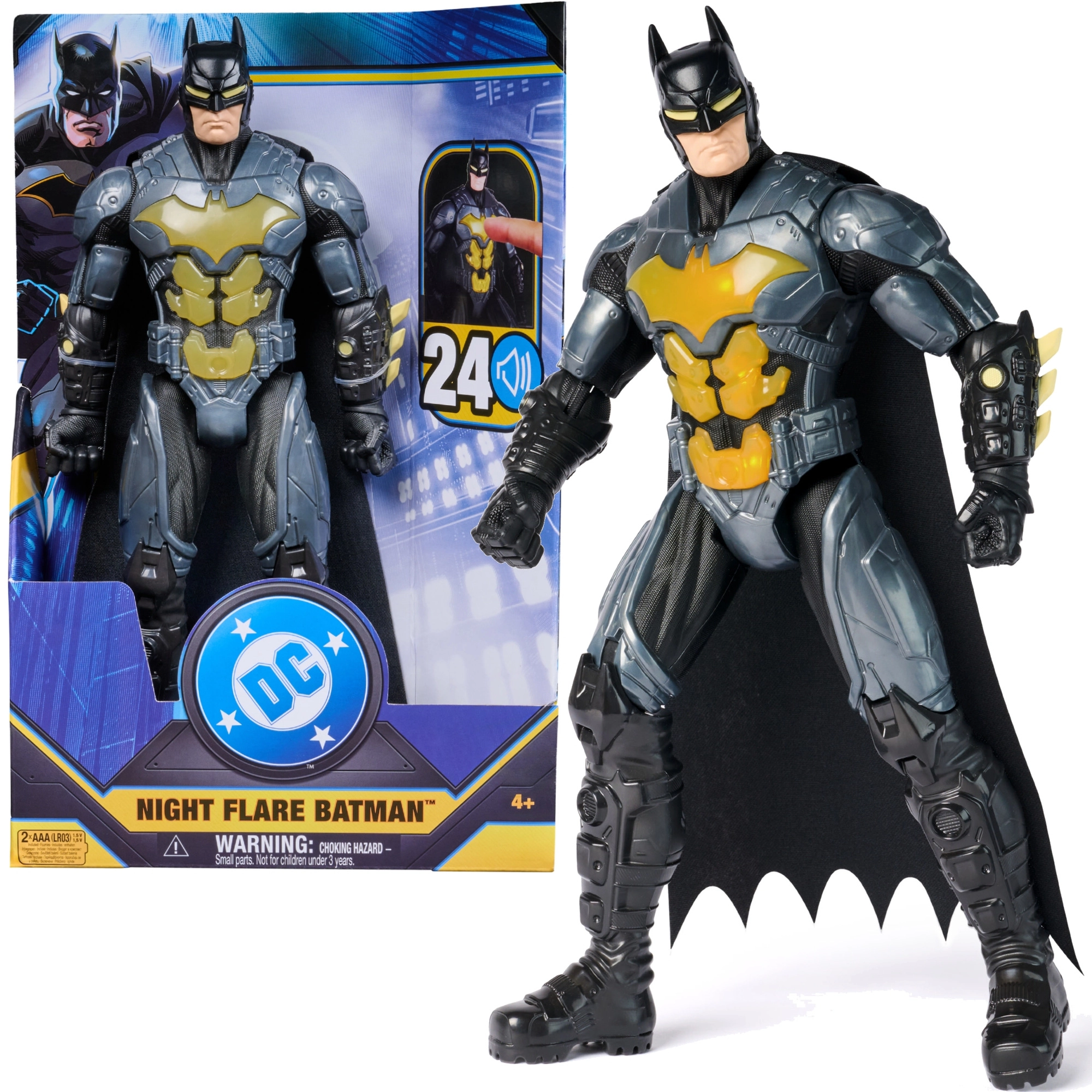 Figurka Batman Night Flare 30 cm se světelnými a zvukovými efekty