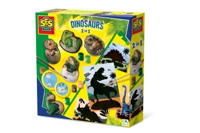 SES odlitky ze sádry dinosauři 2 v 1