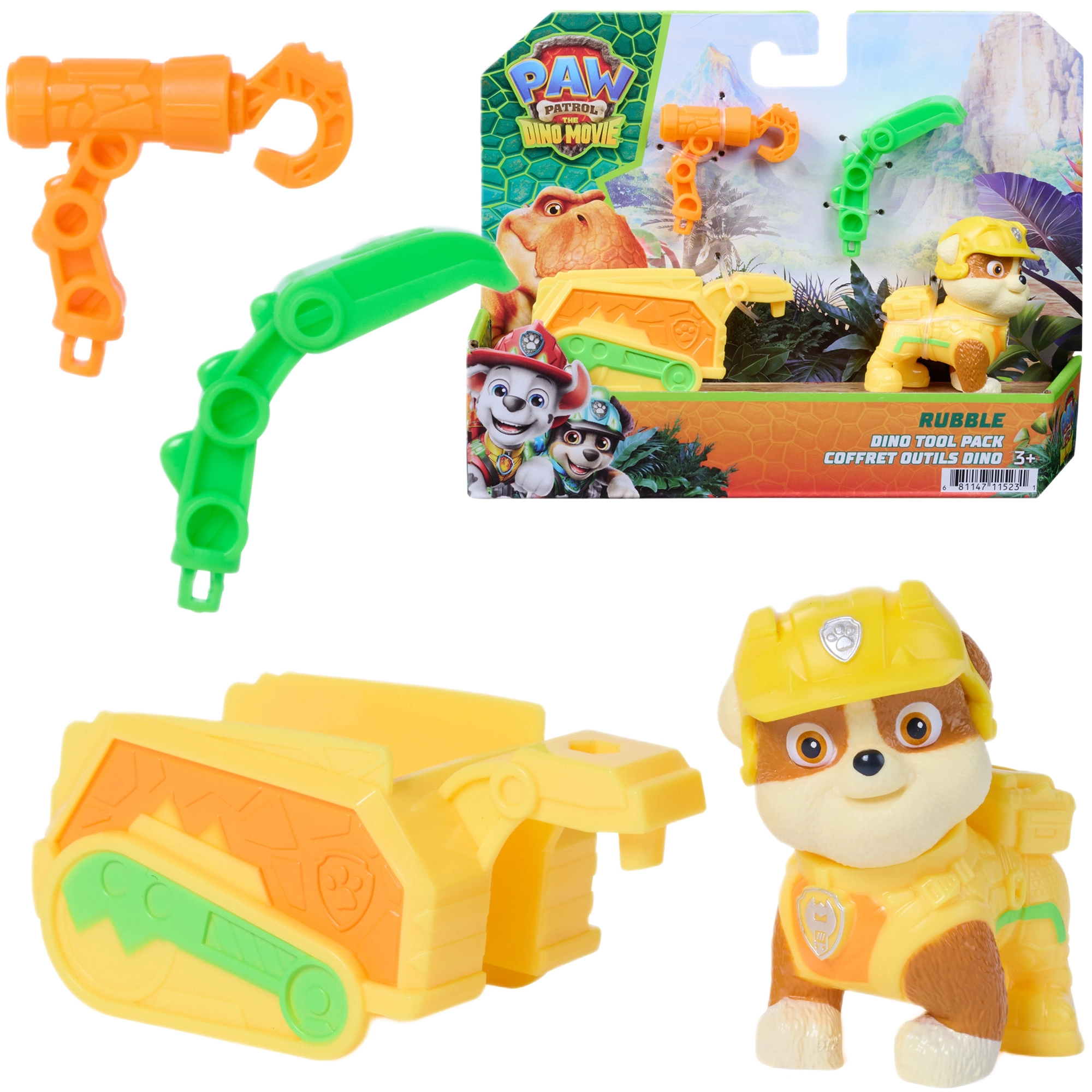 Spin Master Tlapková patrola: Dino film – figurka Rubble s přívěsem a nářadím