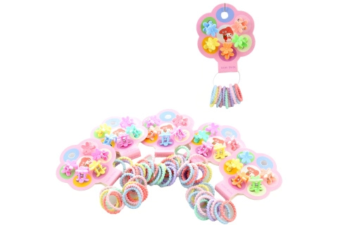 Sada doplňků do vlasů – gumičky a skřipečky