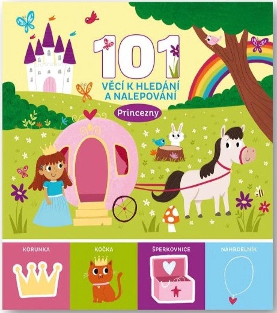 101 věcí k hledání a nalepování Princezny