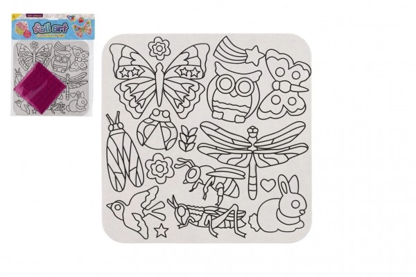 Teddies Kreativní sada kouzlení s fóliovými obrázky třpytivé zvířata v sáčku 22x27cm