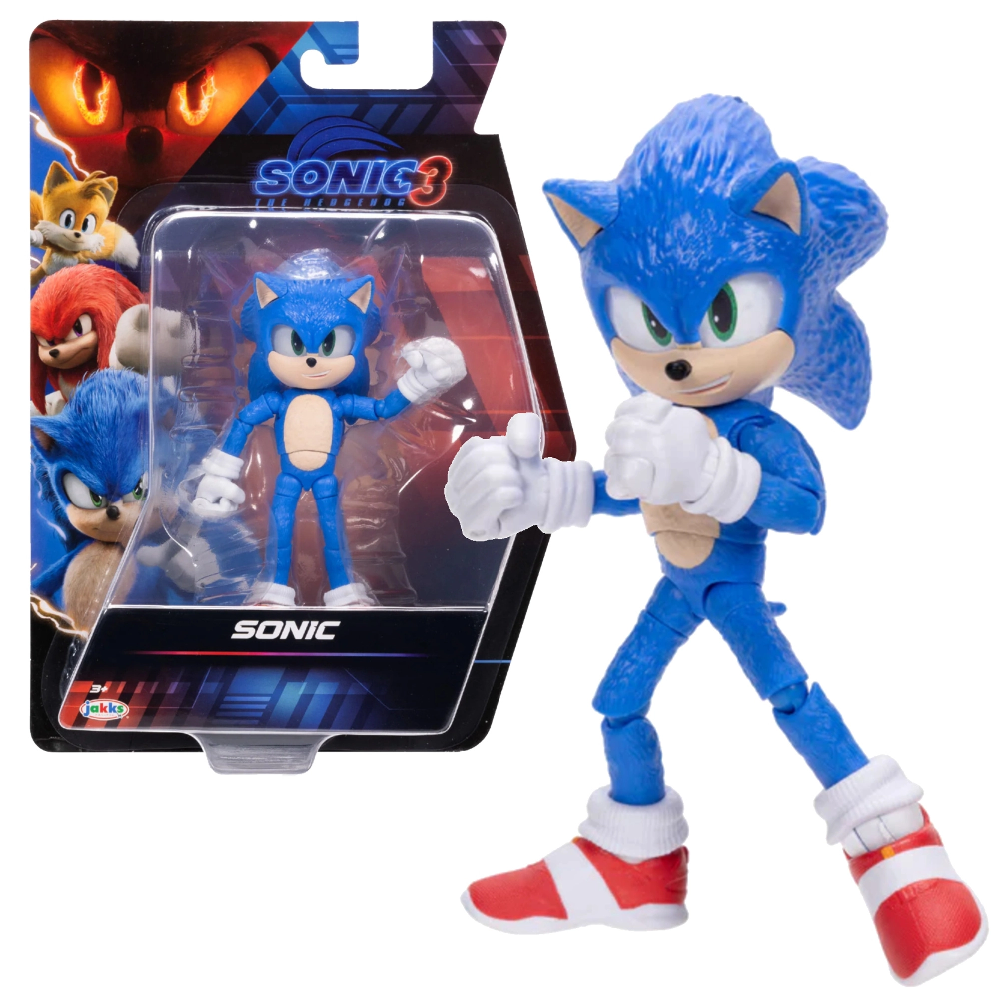 Jakks Pacific Sonic the Hedgehog 3 polohovatelná figurka Sonic 12,7 cm