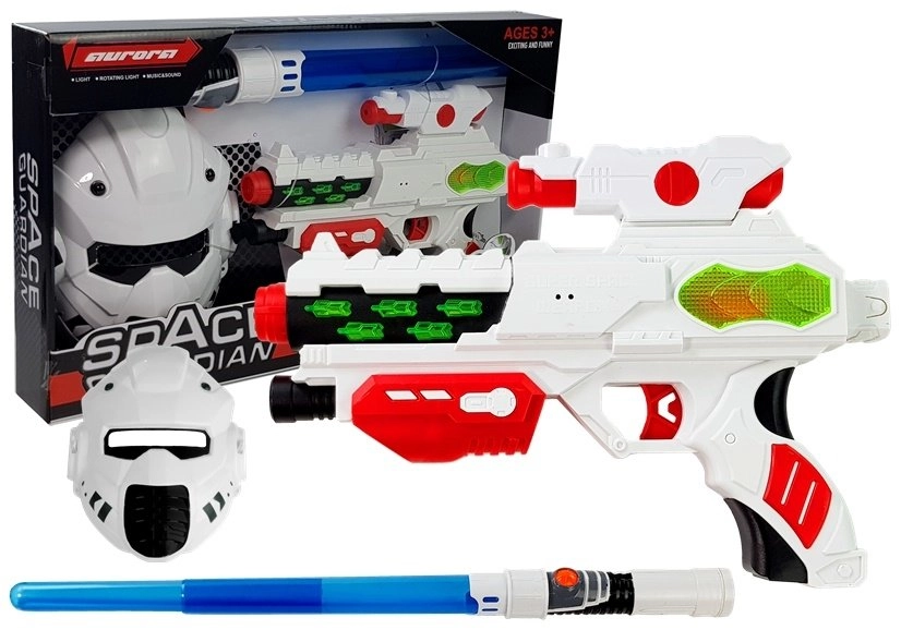 Levně Mamido vesmírná laserová pistole s maskou a mečem L-5086